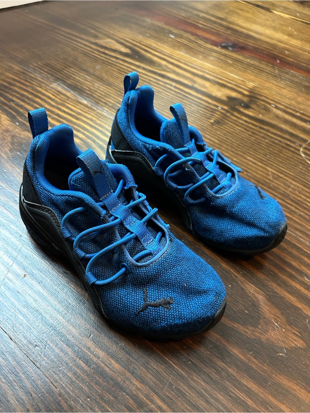 Puma Kids Axelion Bubble Blue Athletic Sneakers with Easy Pull Tabs